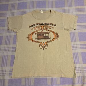 Vintage San Francisco Golden Gate Bridge Chinatown Alcatraz T Shirt Lrg 70s 80s